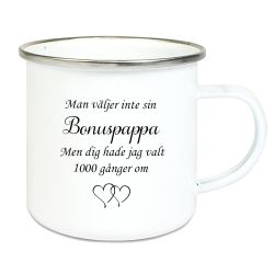 Emaljmugg Man väljer inte...