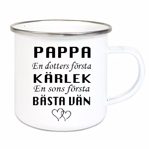 Emaljmugg Pappa Dotter/son