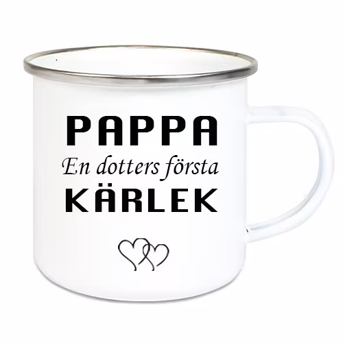 Emaljmugg Pappa Dotter