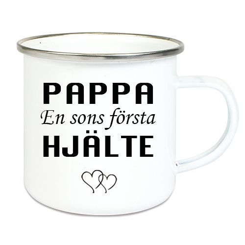 Emaljmugg Pappa Son