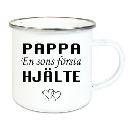 Emaljmugg Pappa Son