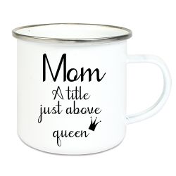 Emaljmugg Mom queen