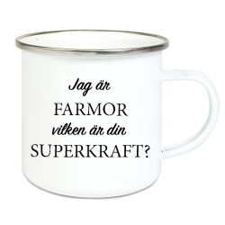 Emaljmugg Superkraft