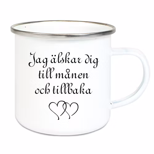 Emaljmugg Till månen