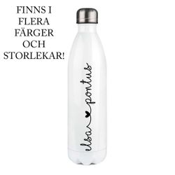 Termosflaska - Namn med hjärta mellan