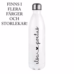 Termosflaska - Namn med hjärta mellan