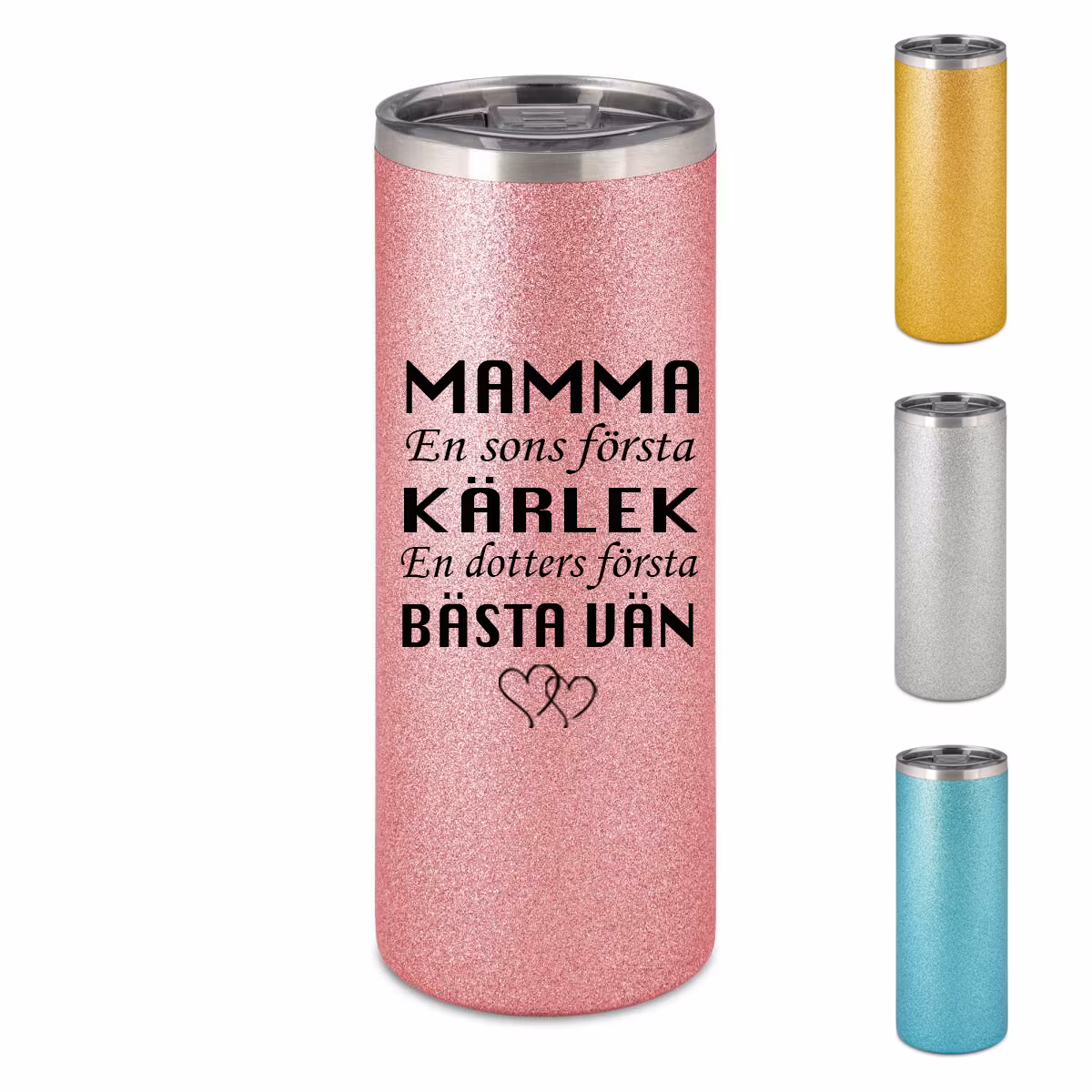 Glittrig Termosmugg Mamma Dotter/son