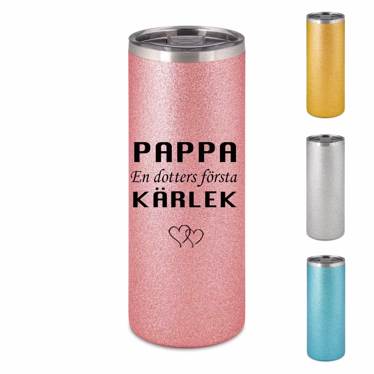 Glittrig Termosmugg Pappa Dotter