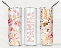 Tumblermugg Blommor #1 Mamma + valfri text