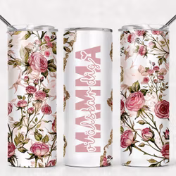 Tumblermugg Blommor #4 Mamma + valfri text