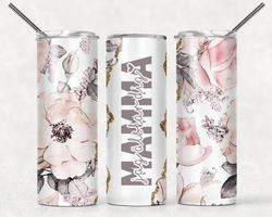 Tumblermugg Blommor #6 Mamma + egen text