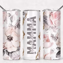 Tumblermugg Blommor #6 Mamma + egen text