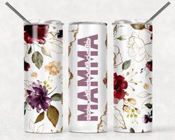 Tumblermugg Blommor #7 Mamma + egen text