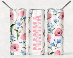 Tumblermugg Blommor #9 Mamma + egen text