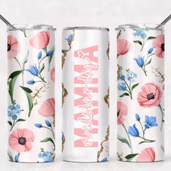 Tumblermugg Blommor #9 Mamma + egen text