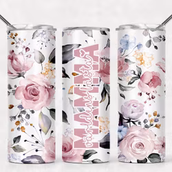 Tumblermugg Blommor #11 Mamma + egen text