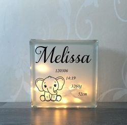 Glasblock Elefant Nr 1