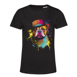 T-shirt Dam – Bulldog i färgstänk