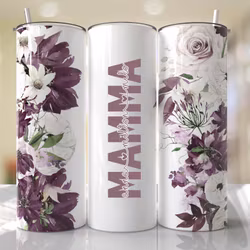 Tumblermugg Blommor #31 namn/ord + text
