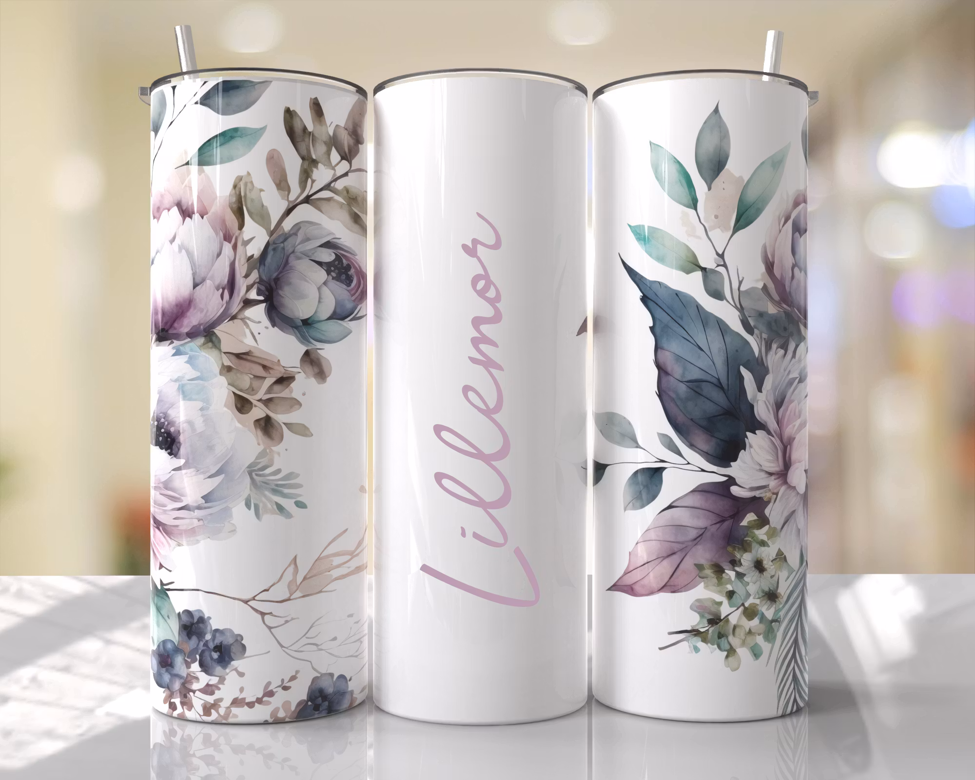 Tumblermugg Blommor #32