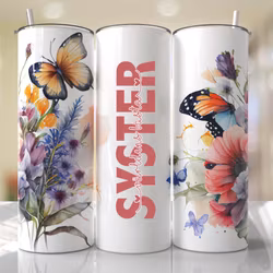 Tumblermugg Blommor #36 namn/ord + text