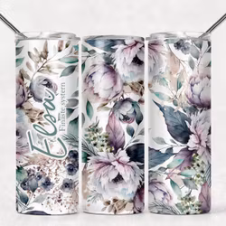 Tumblermugg Blommor #39 + text