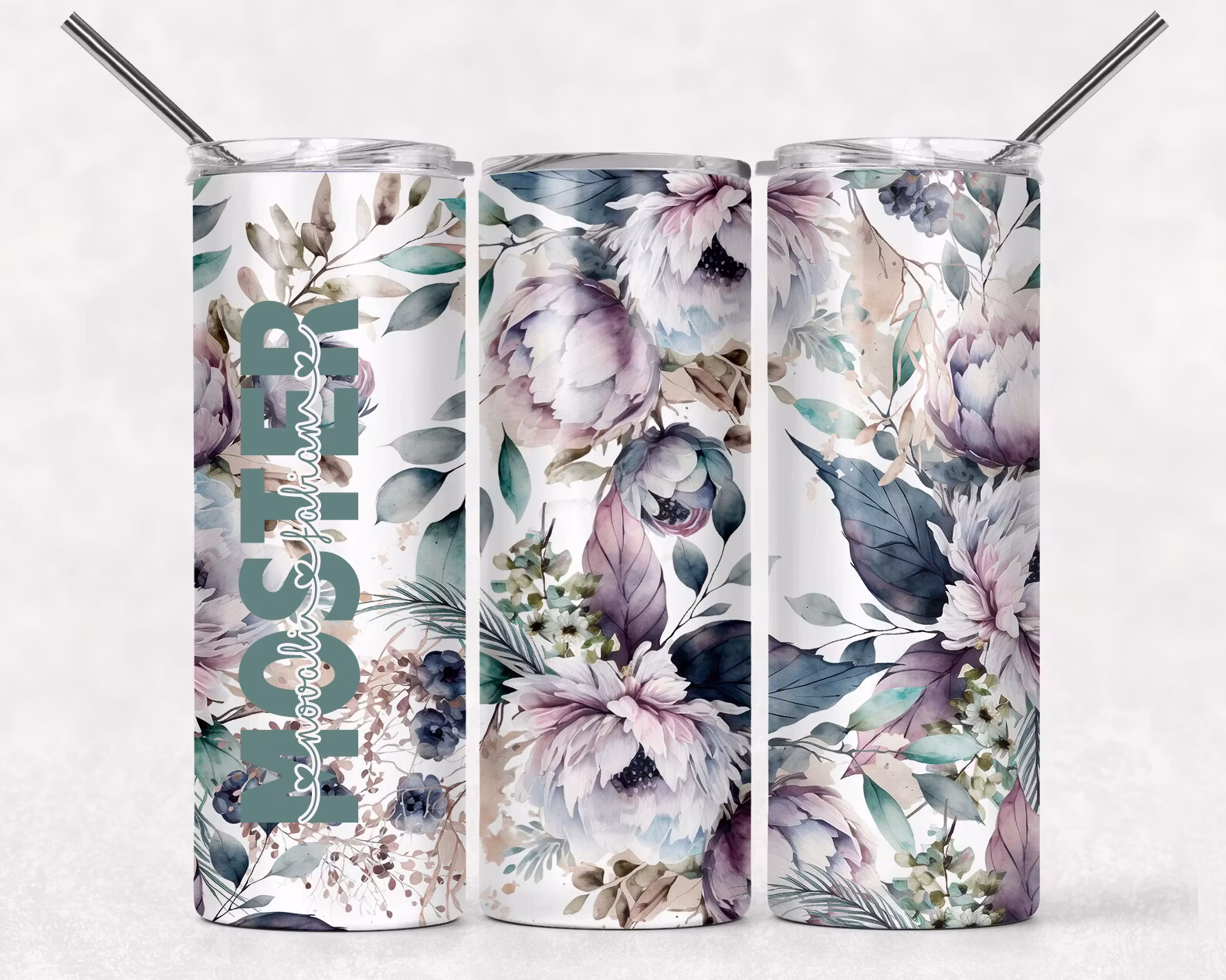 Tumblermugg Blommor #39 namn/ord + text