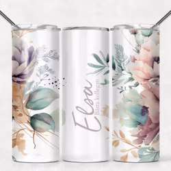 Tumblermugg Blommor #40 + text