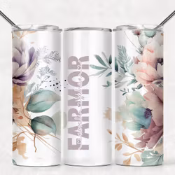 Tumblermugg Blommor #40 namn/ord + text