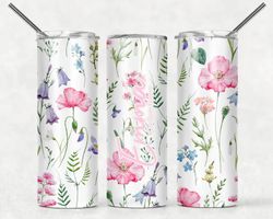 Tumblermugg Blommor #41 + text