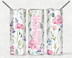 Tumblermugg Blommor #41 namn/ord + text