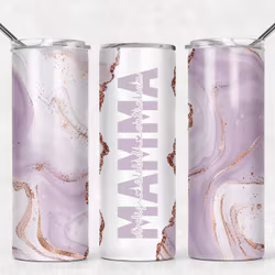 Tumblermugg Lila namn/ord + text