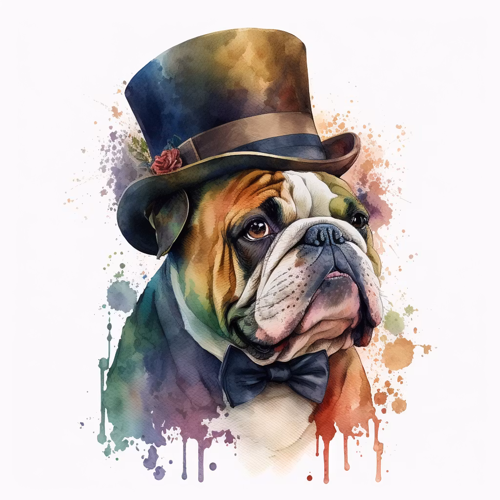 Engelsk bulldog till tyg