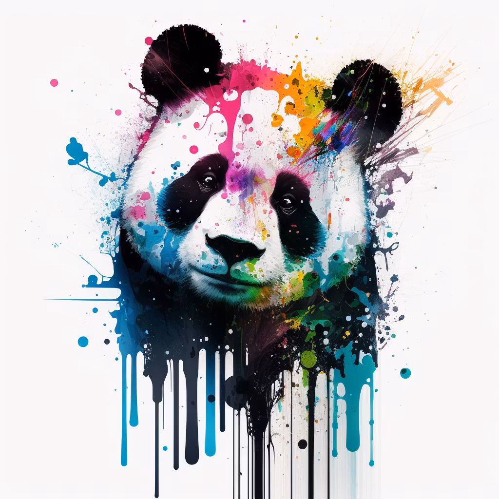 Panda till tyg