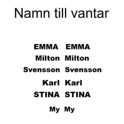 Namn till vantar