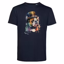 T-shirt Herr – Bulldog med hatt