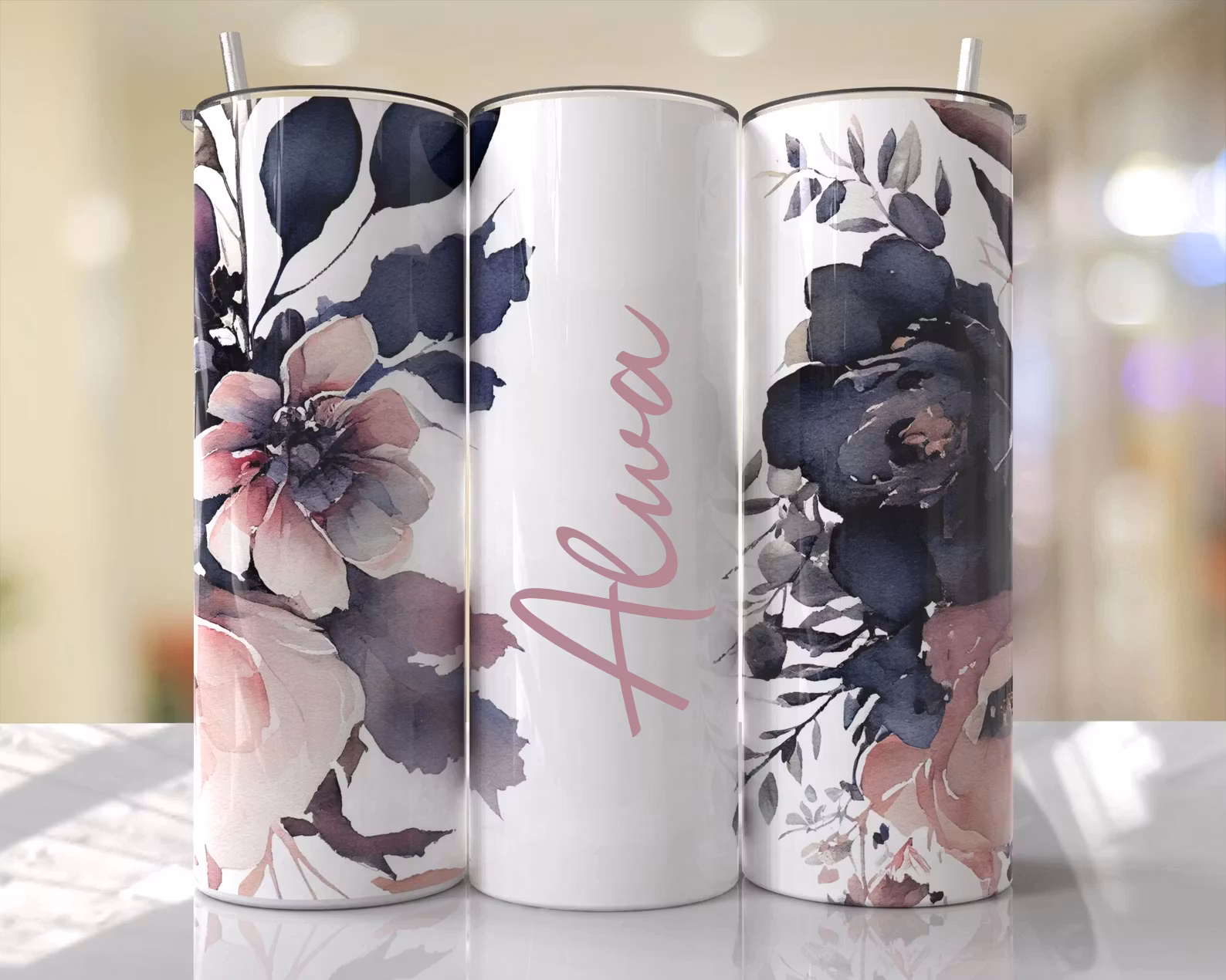 Tumblermugg Blommor #43