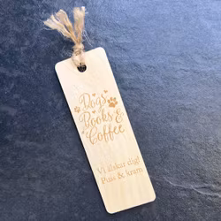 Bokmärke Dogs, books & coffee