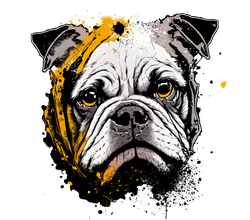 Engelsk bulldog #2 till tyg