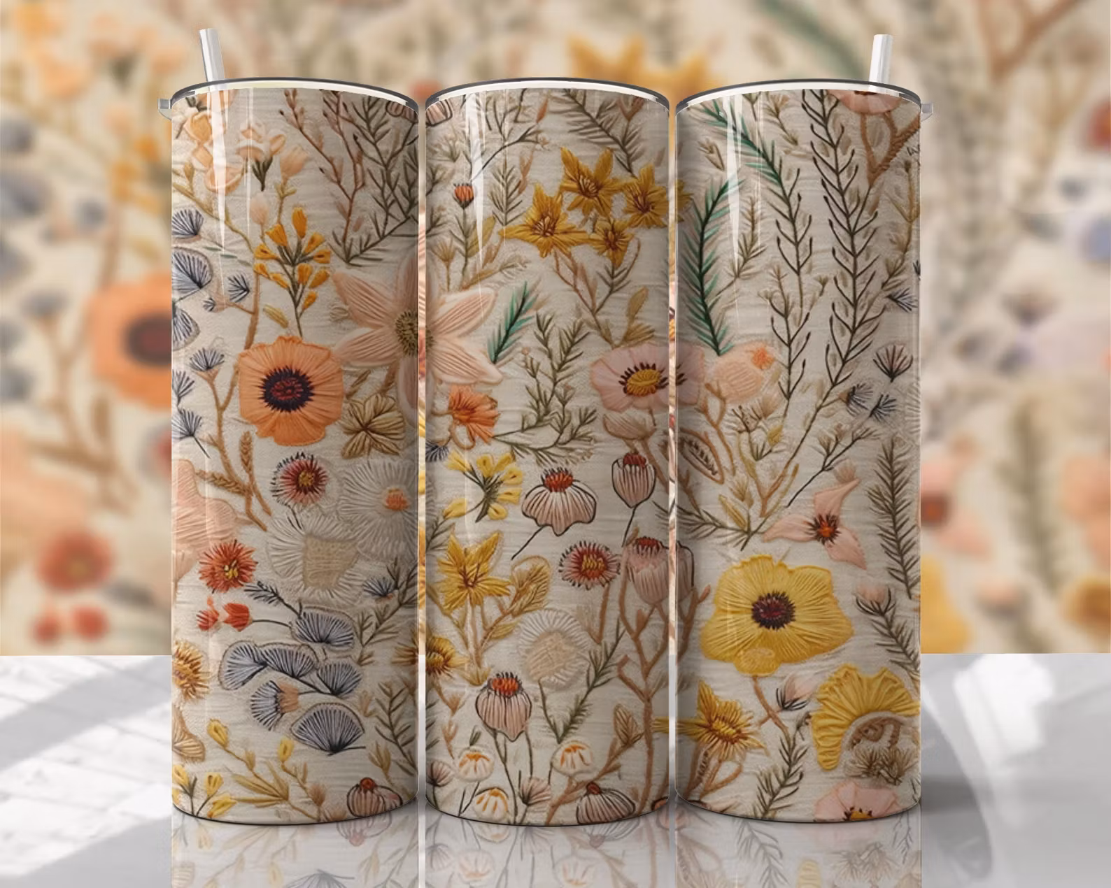 Tumblermugg Blommor #45