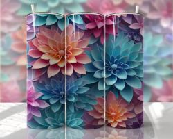 Tumblermugg 3D blommor #3