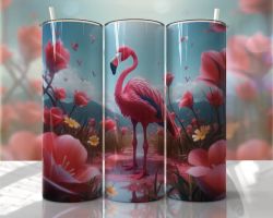Tumblermugg 3D flamingo
