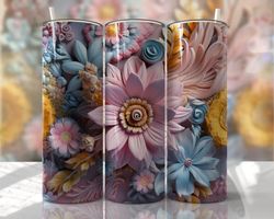 Tumblermugg 3D blommor #6