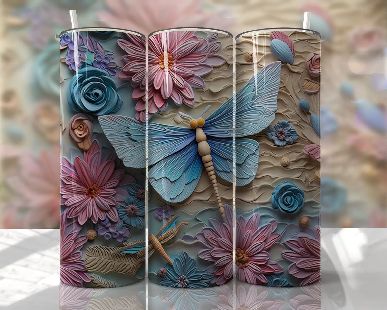 Tumblermugg 3D fjäril #2