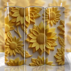 Tumblermugg 3D solrosor #2