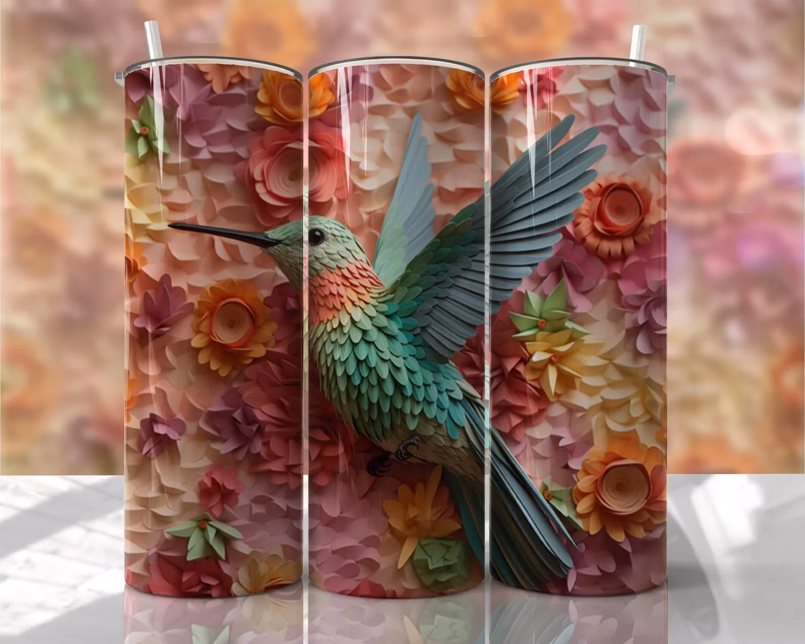 Tumblermugg 3D fågel #2