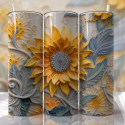 Tumblermugg 3D solrosor #4