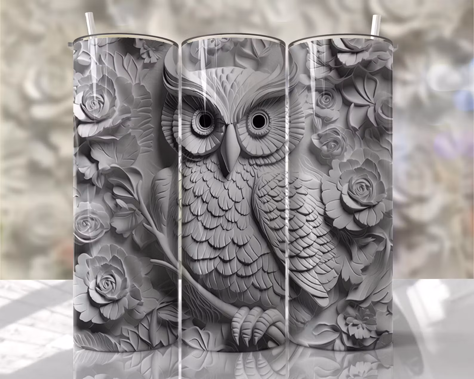 Tumblermugg 3D uggla