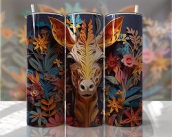 Tumblermugg 3D giraff