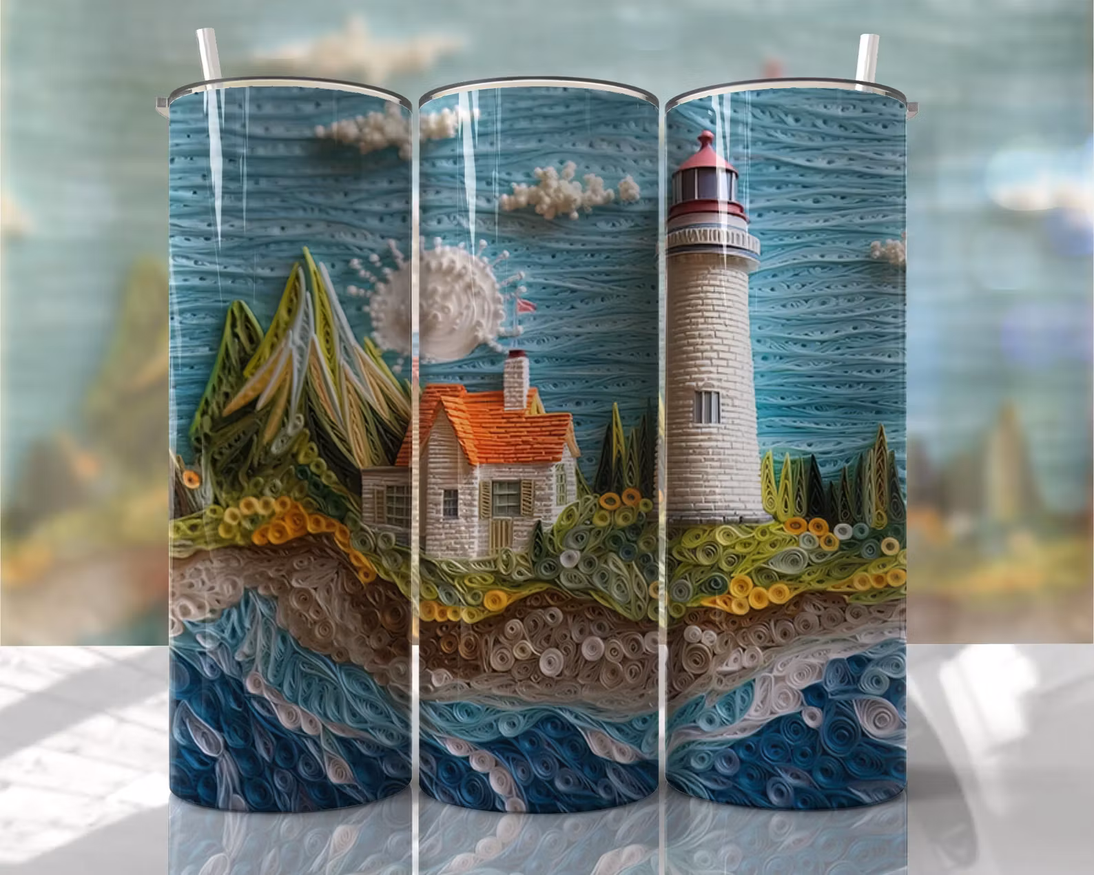 Tumblermugg 3D fyr